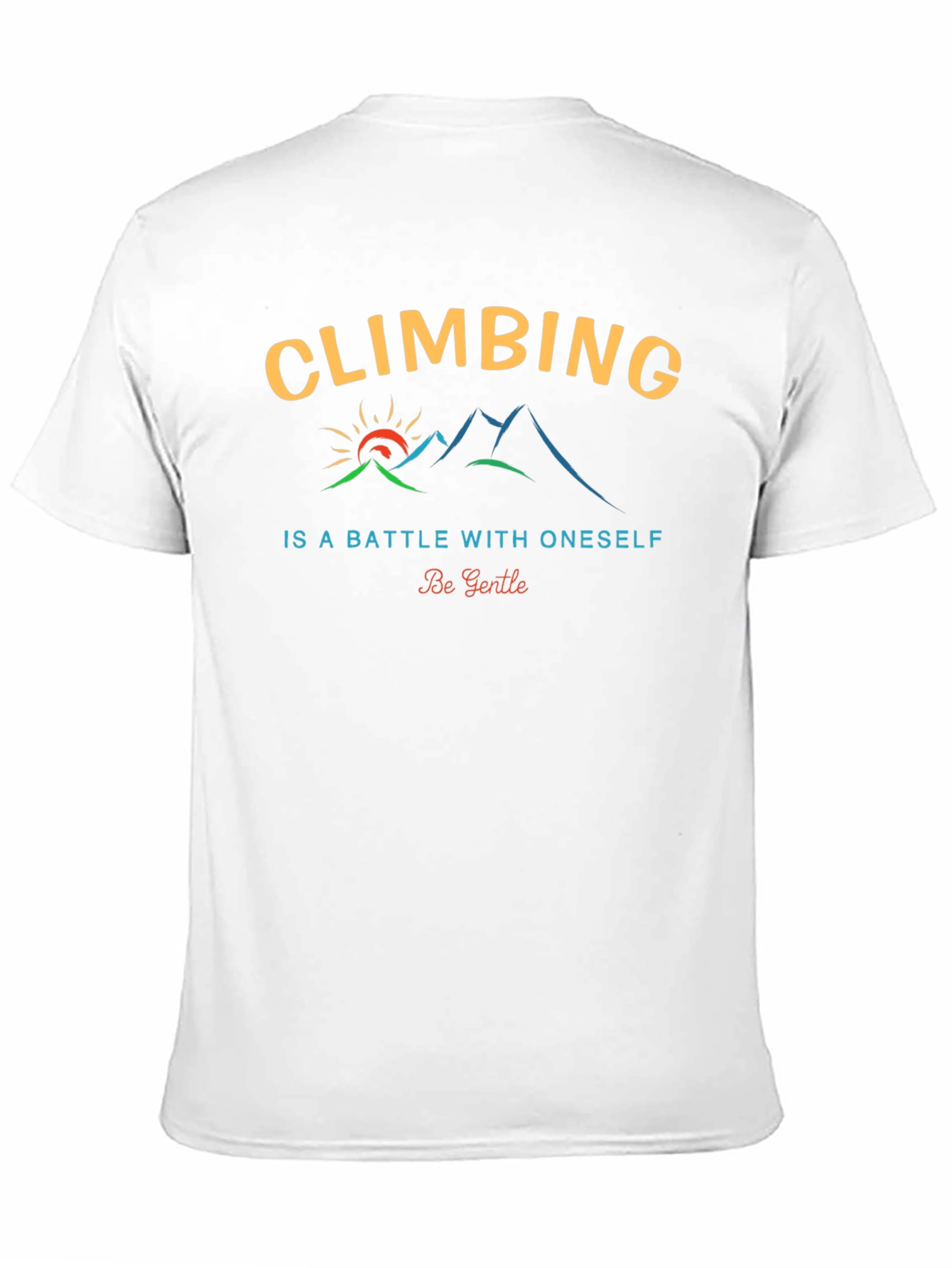 Climbing Motivational Graphic Tee - Black