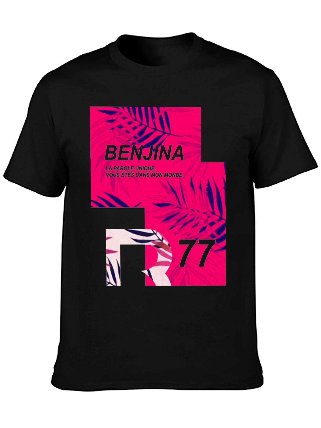 Stylish Mens Black Graphic Print T-Shirt