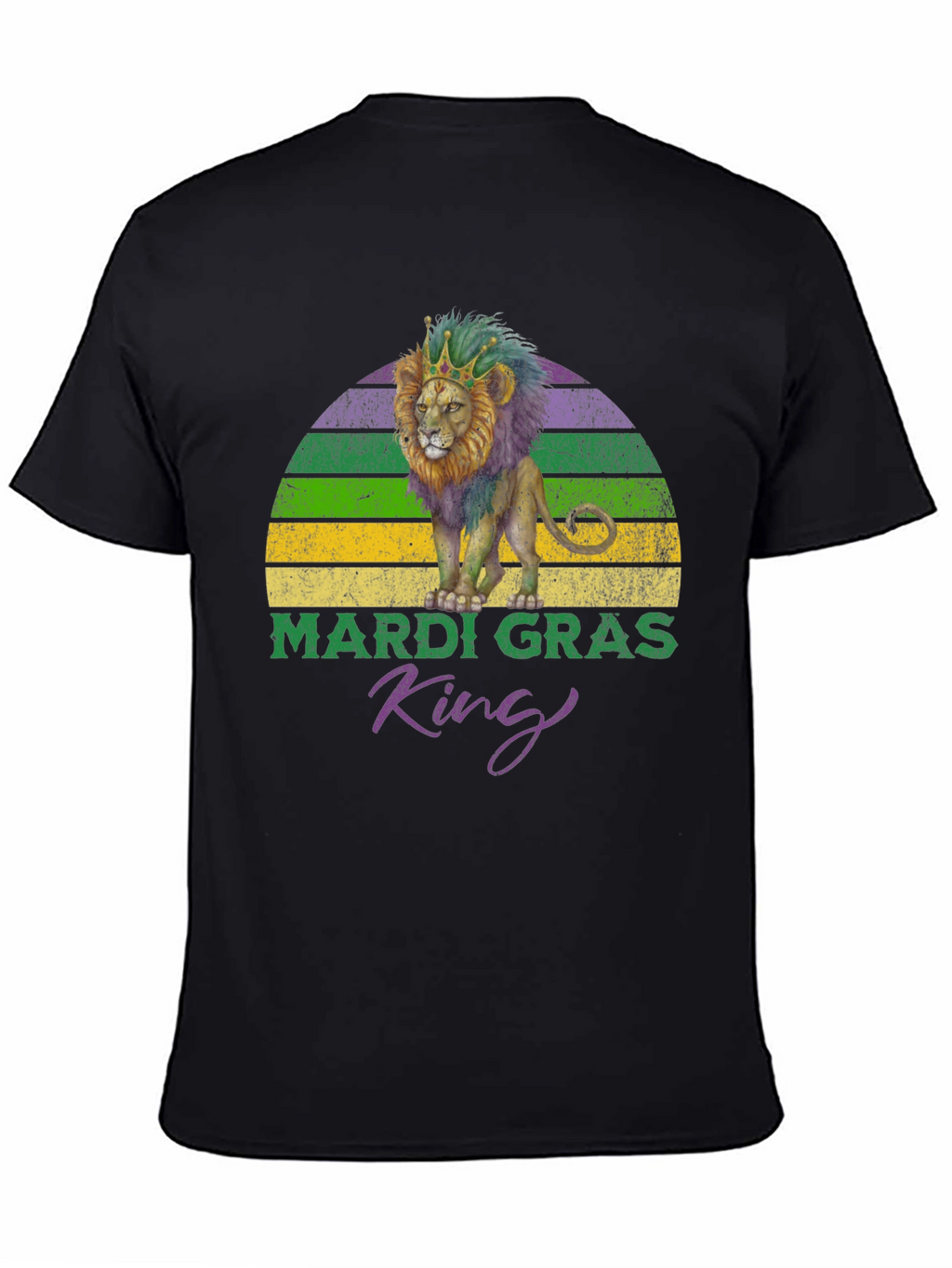 Mardi Gras King Lion Graphic T-Shirt