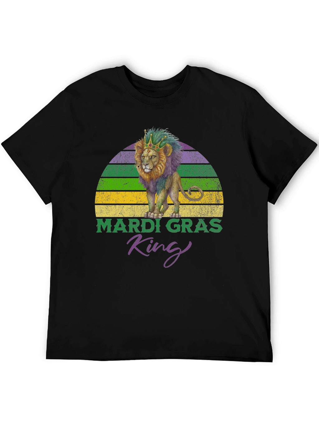 Mardi Gras King Lion Graphic T-Shirt