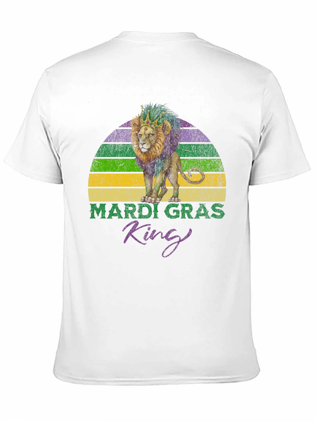Mardi Gras King Lion Graphic T-Shirt