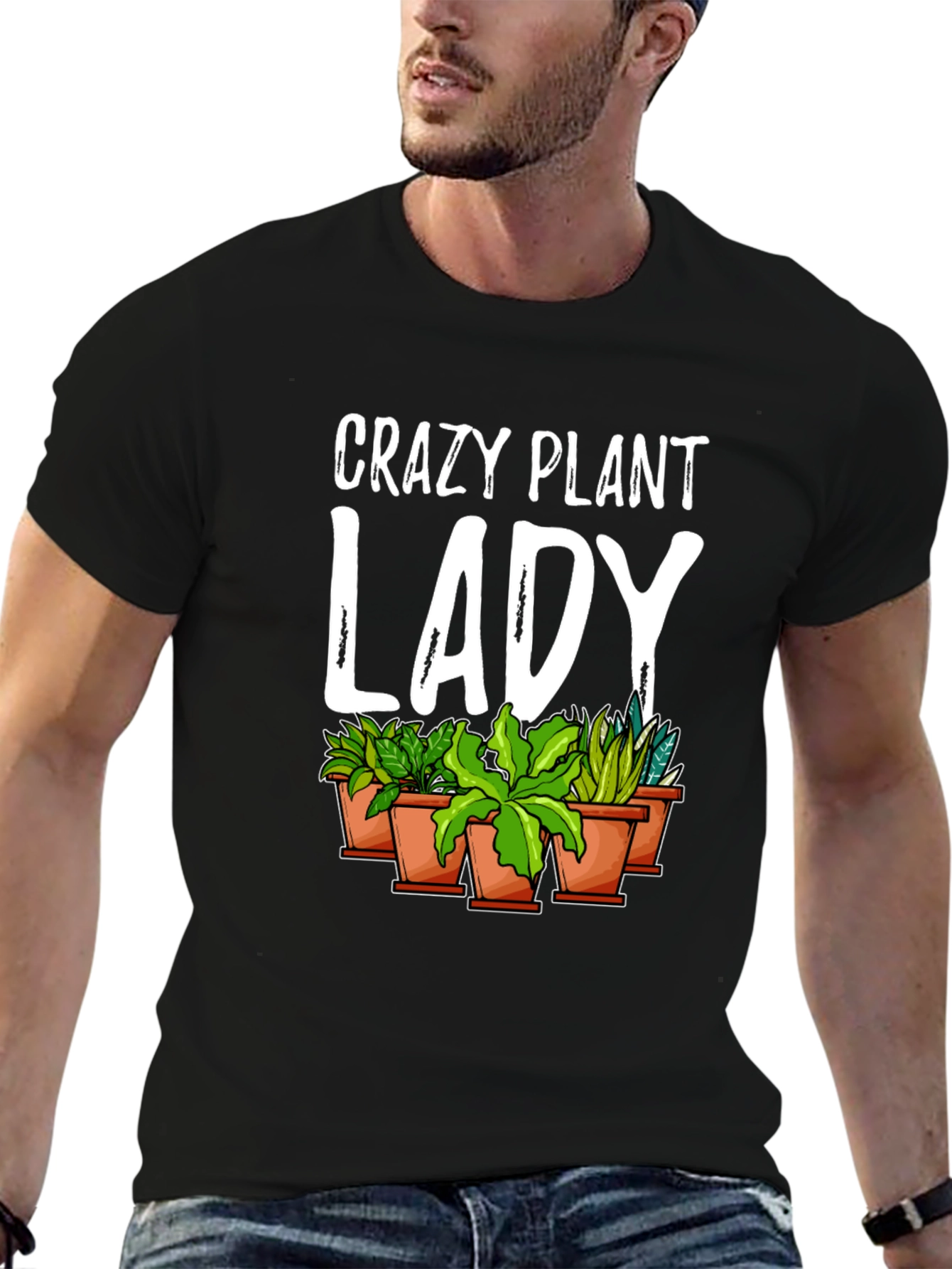 Crazy Plant Lady Graphic Tee - Black
