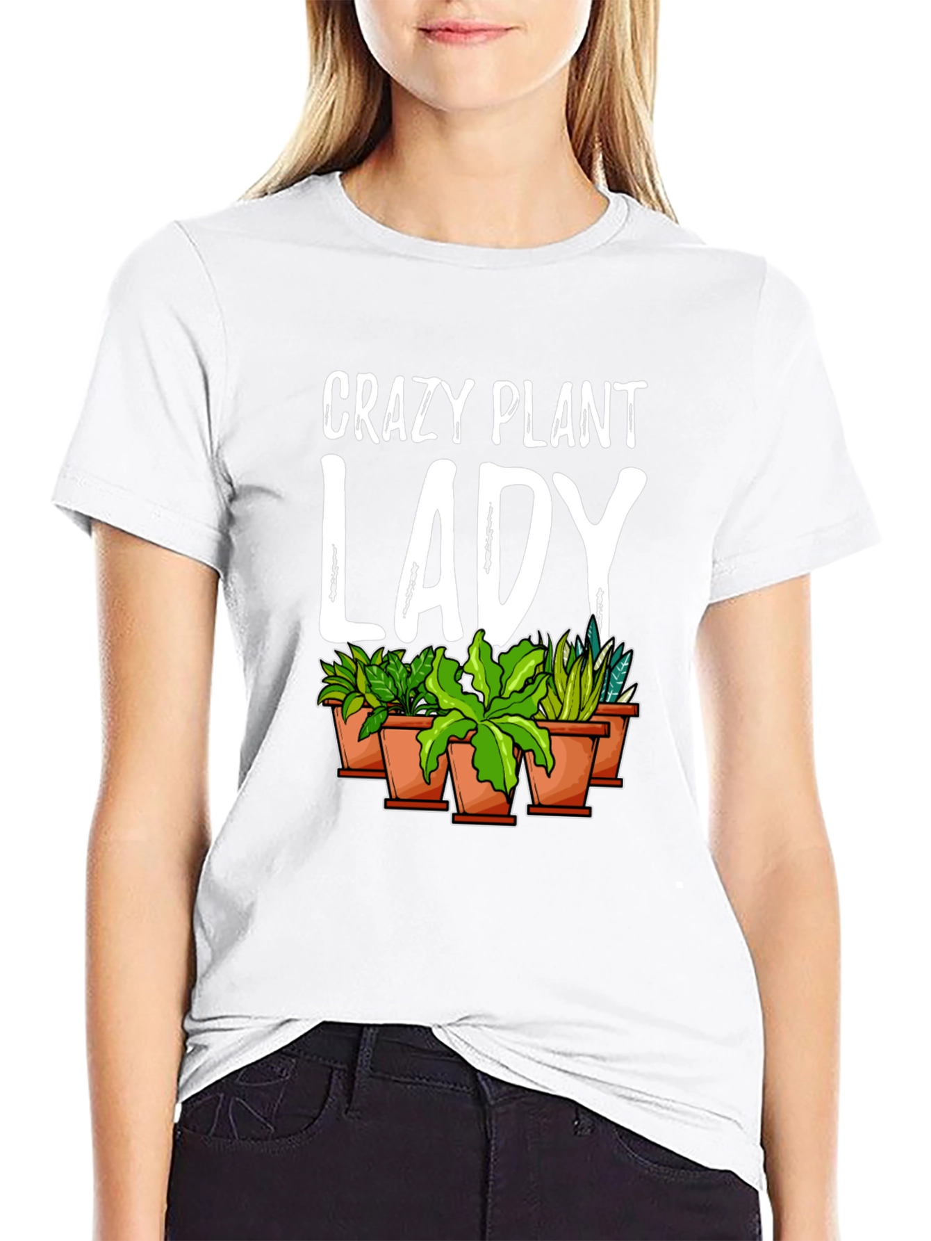 Crazy Plant Lady Graphic Tee - Black