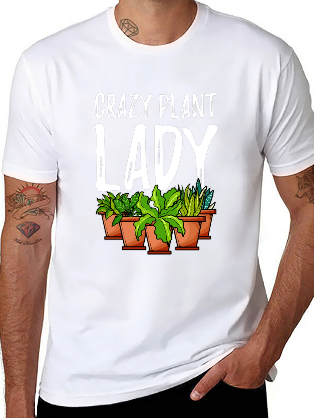 Crazy Plant Lady Graphic Tee - Black