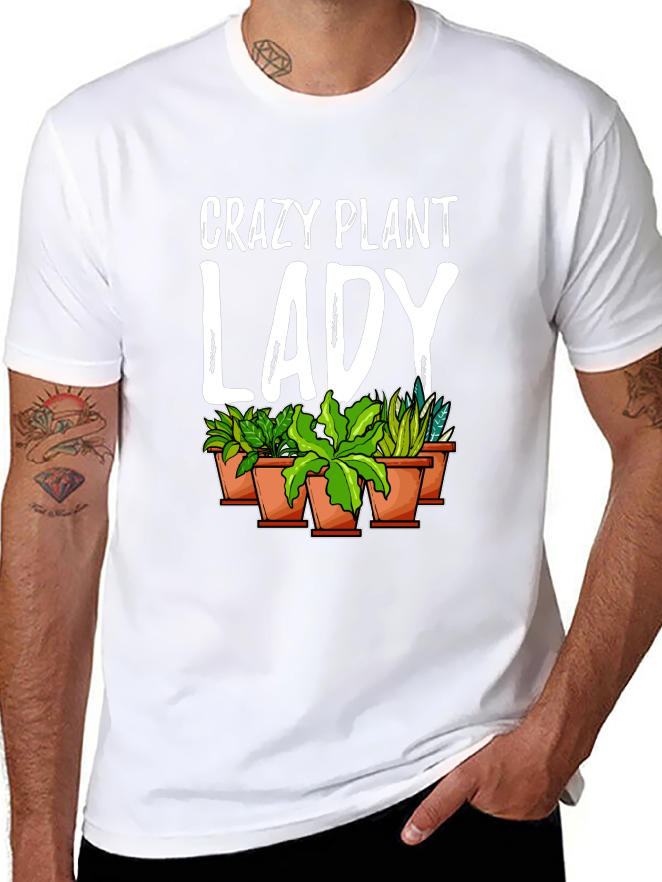 Crazy Plant Lady Graphic Tee - Black