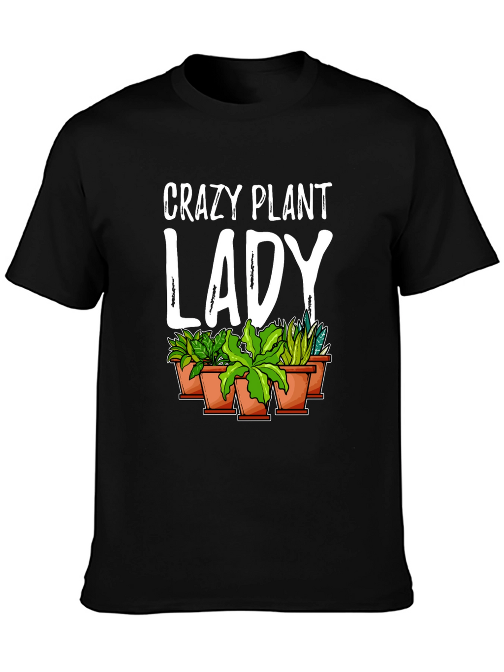 Crazy Plant Lady Graphic Tee - Black
