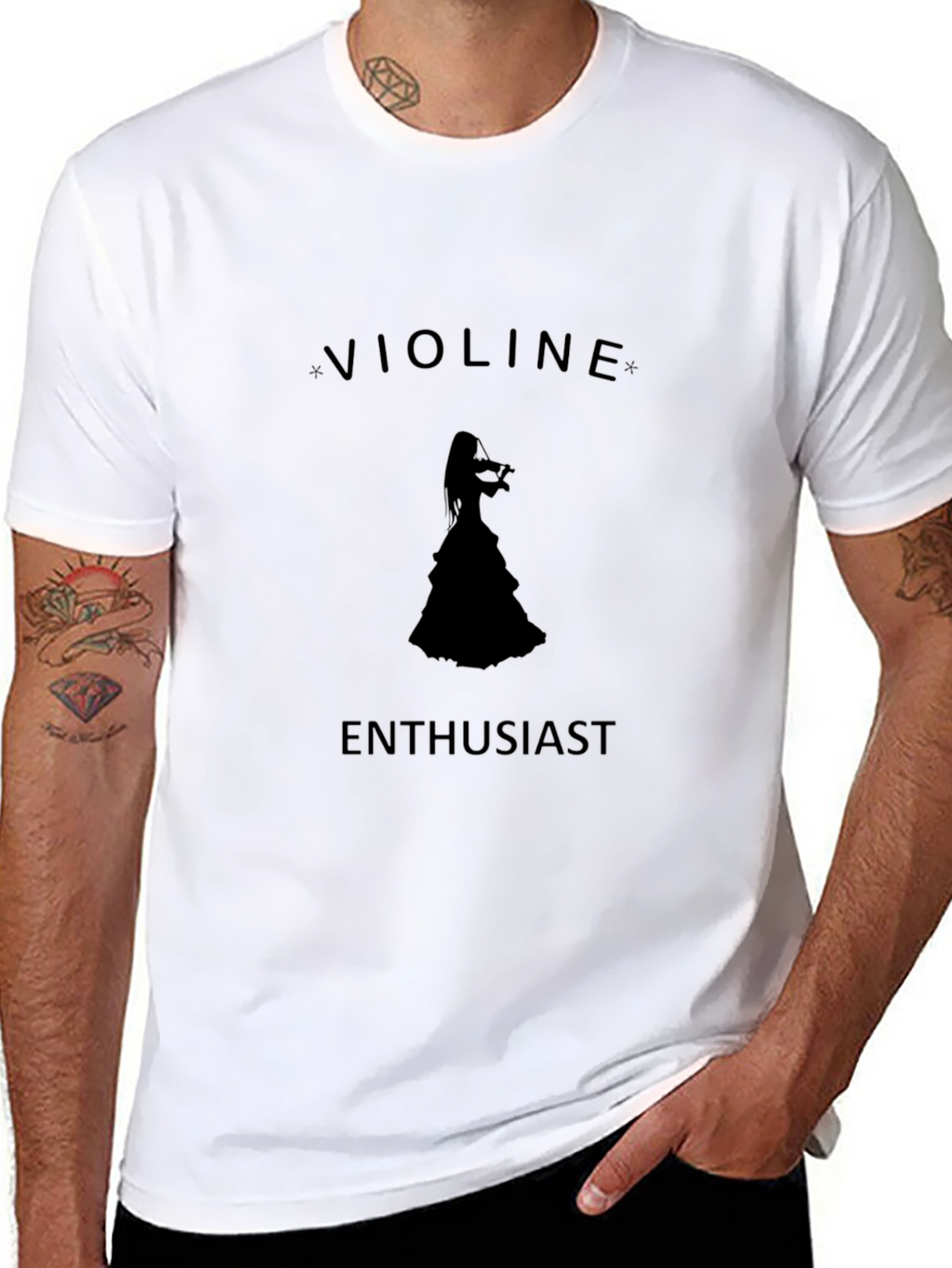 Violinist Enthusiast Graphic Tee - Unisex Black T-Shirt