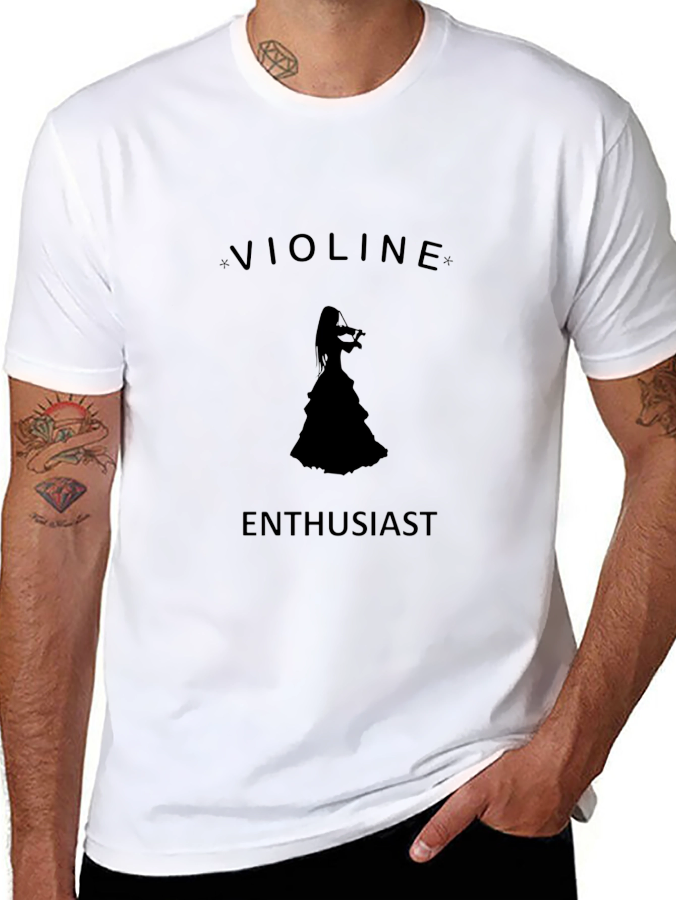 Violinist Enthusiast Graphic Tee - Unisex Black T-Shirt