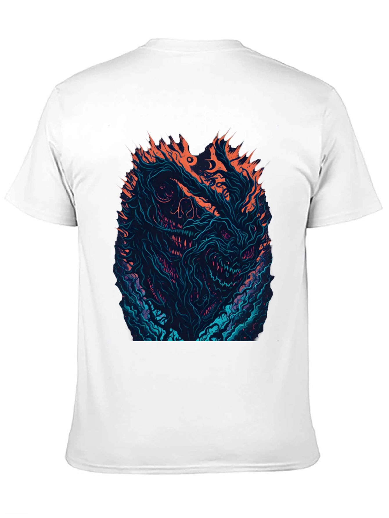 Fiery Monster Graphic Black T-Shirt