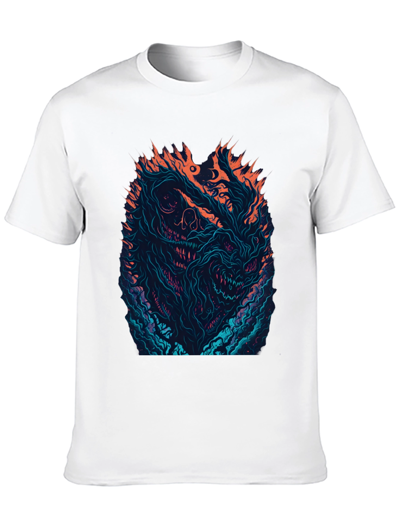 Fiery Monster Graphic Black T-Shirt