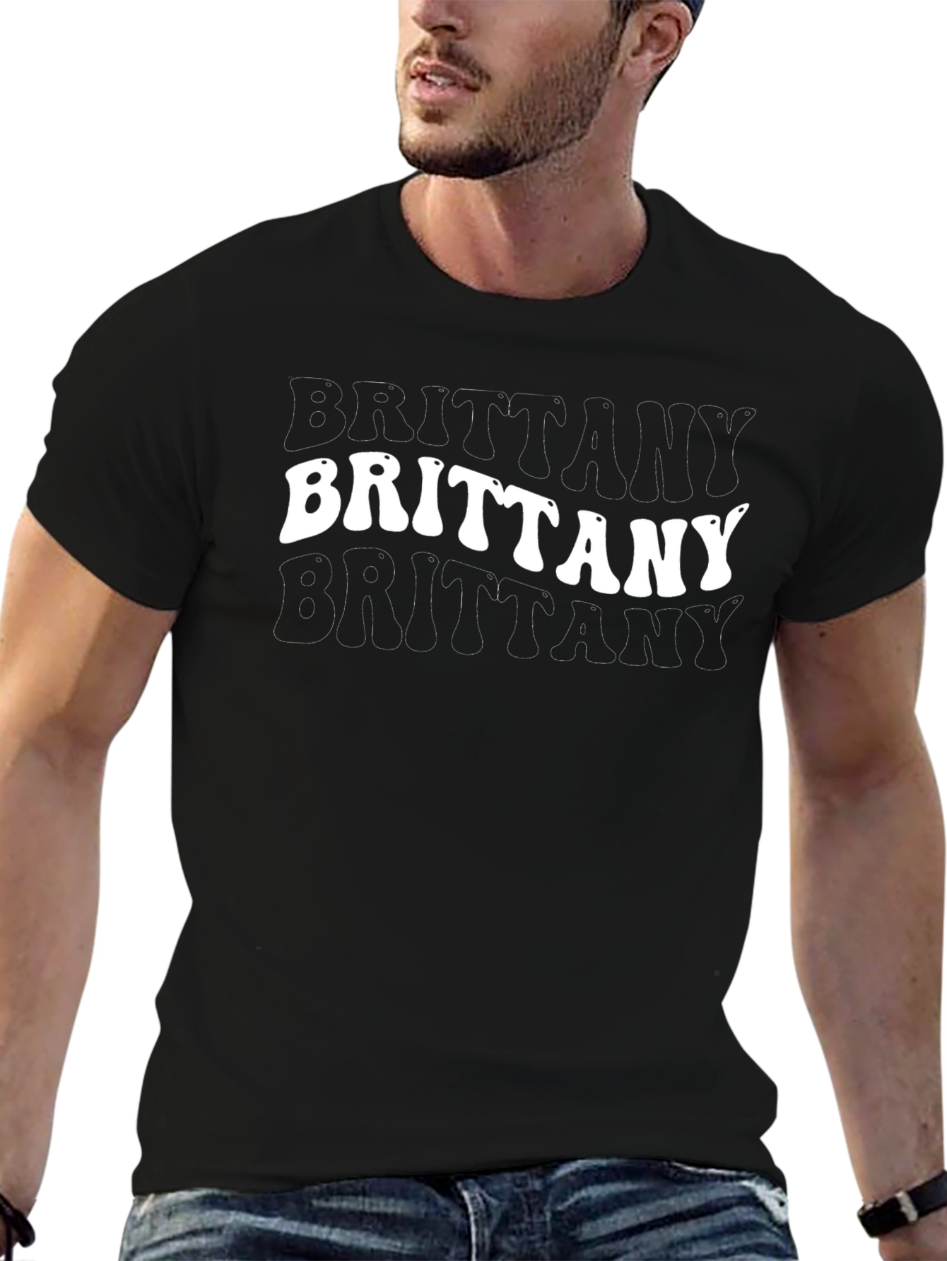 Brittany Retro Graphic Tee - Soft Cotton Blend T-Shirt