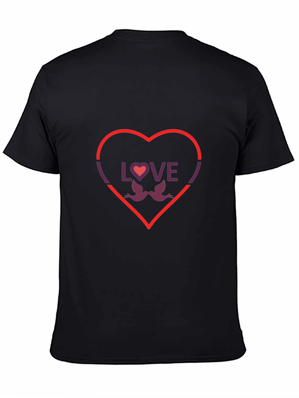 Love Birds Graphic Tee - Valentines Day Heart T-Shirt