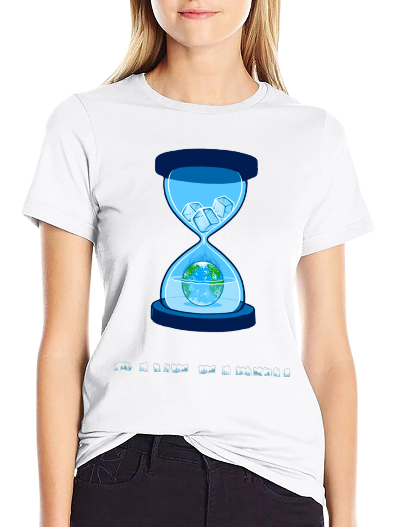 Melting Earth Hourglass Graphic Tee