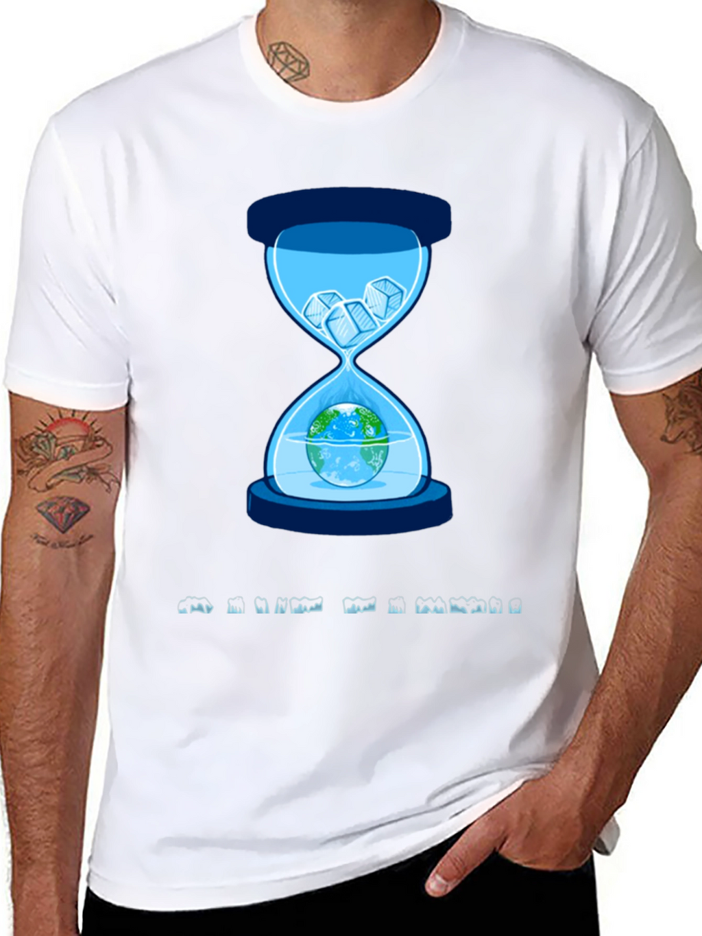 Melting Earth Hourglass Graphic Tee