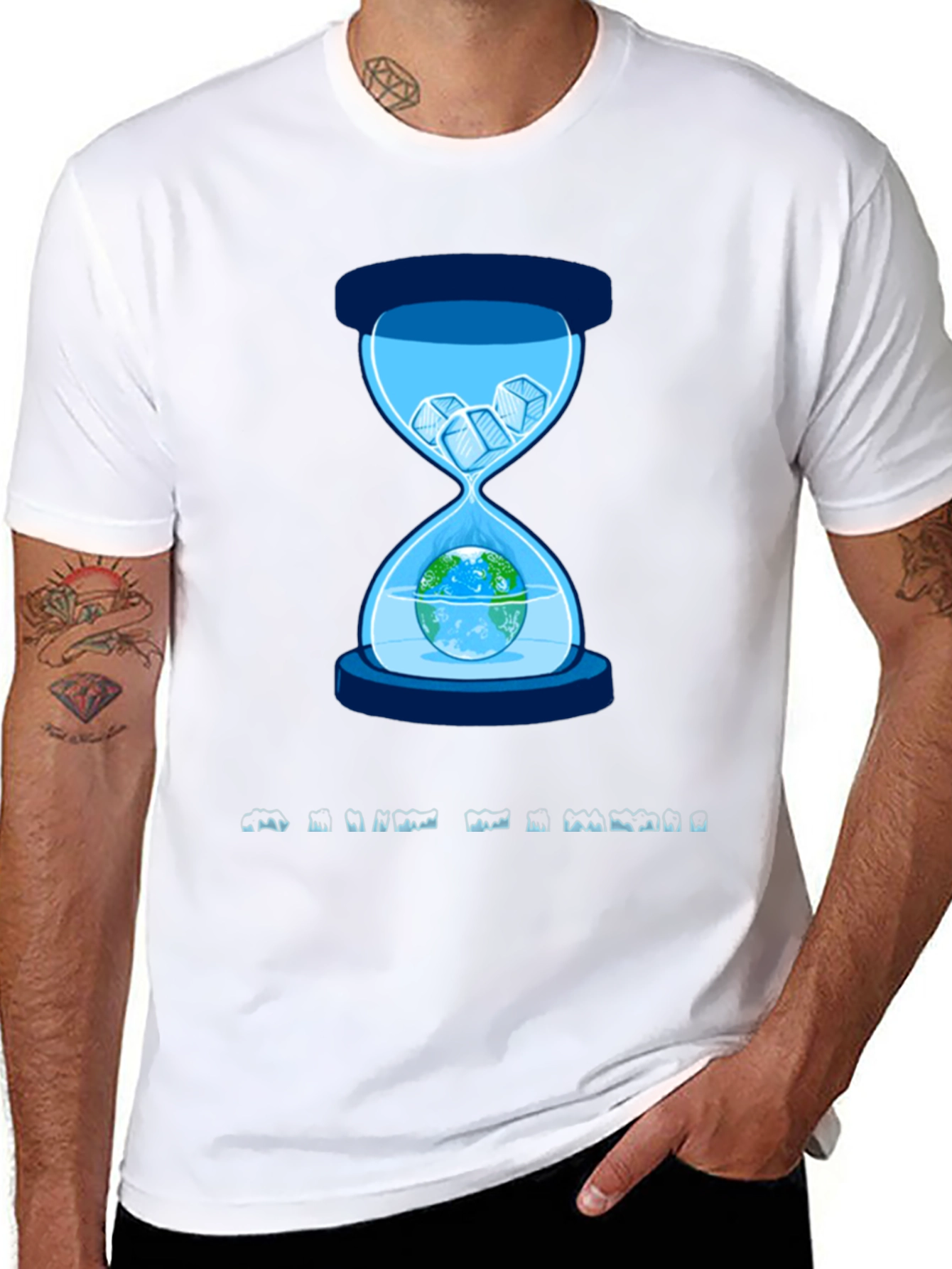 Melting Earth Hourglass Graphic Tee
