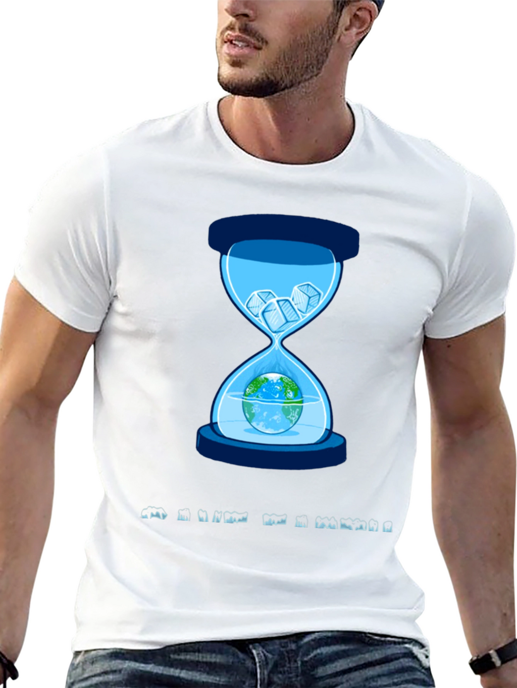 Melting Earth Hourglass Graphic Tee