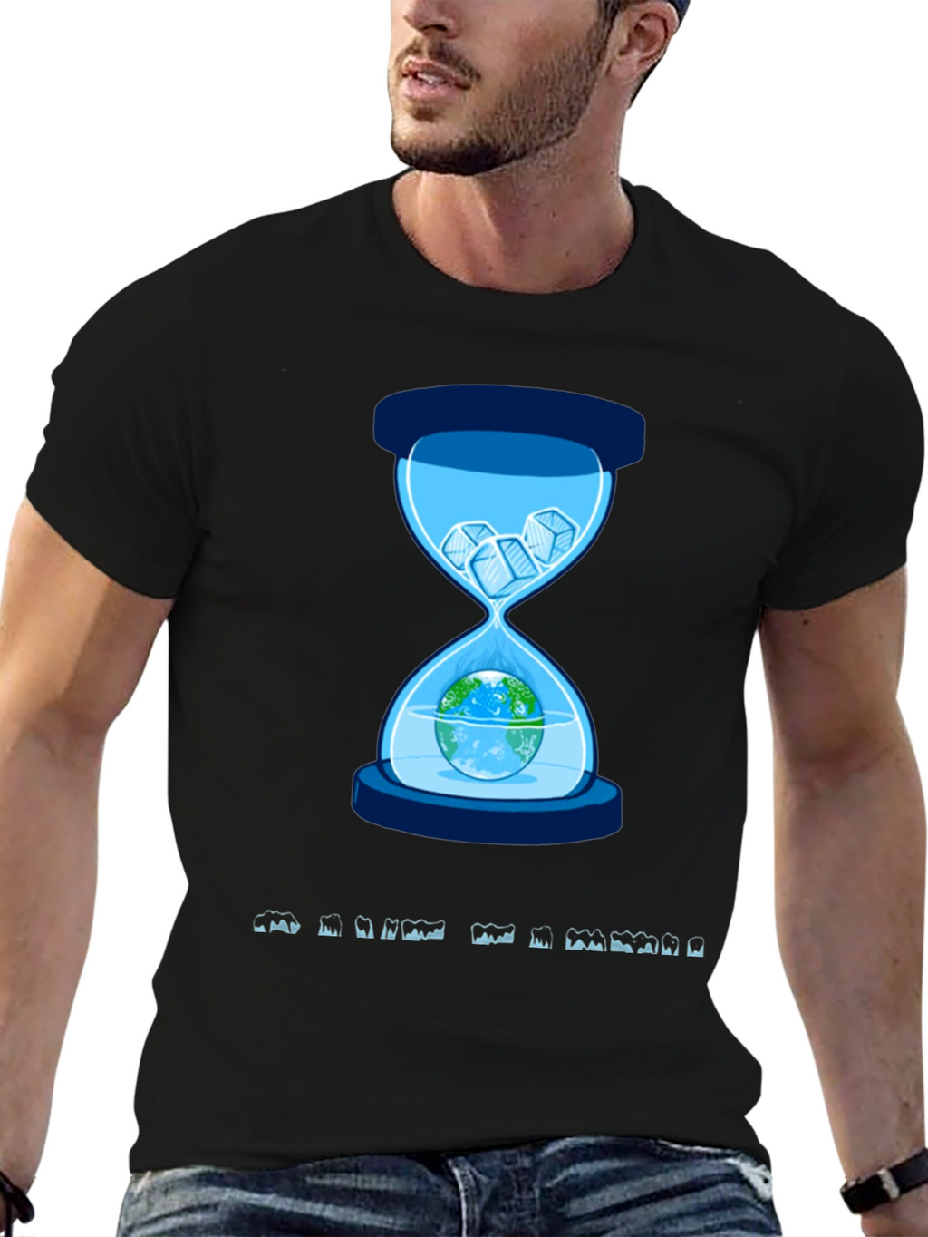 Melting Earth Hourglass Graphic Tee