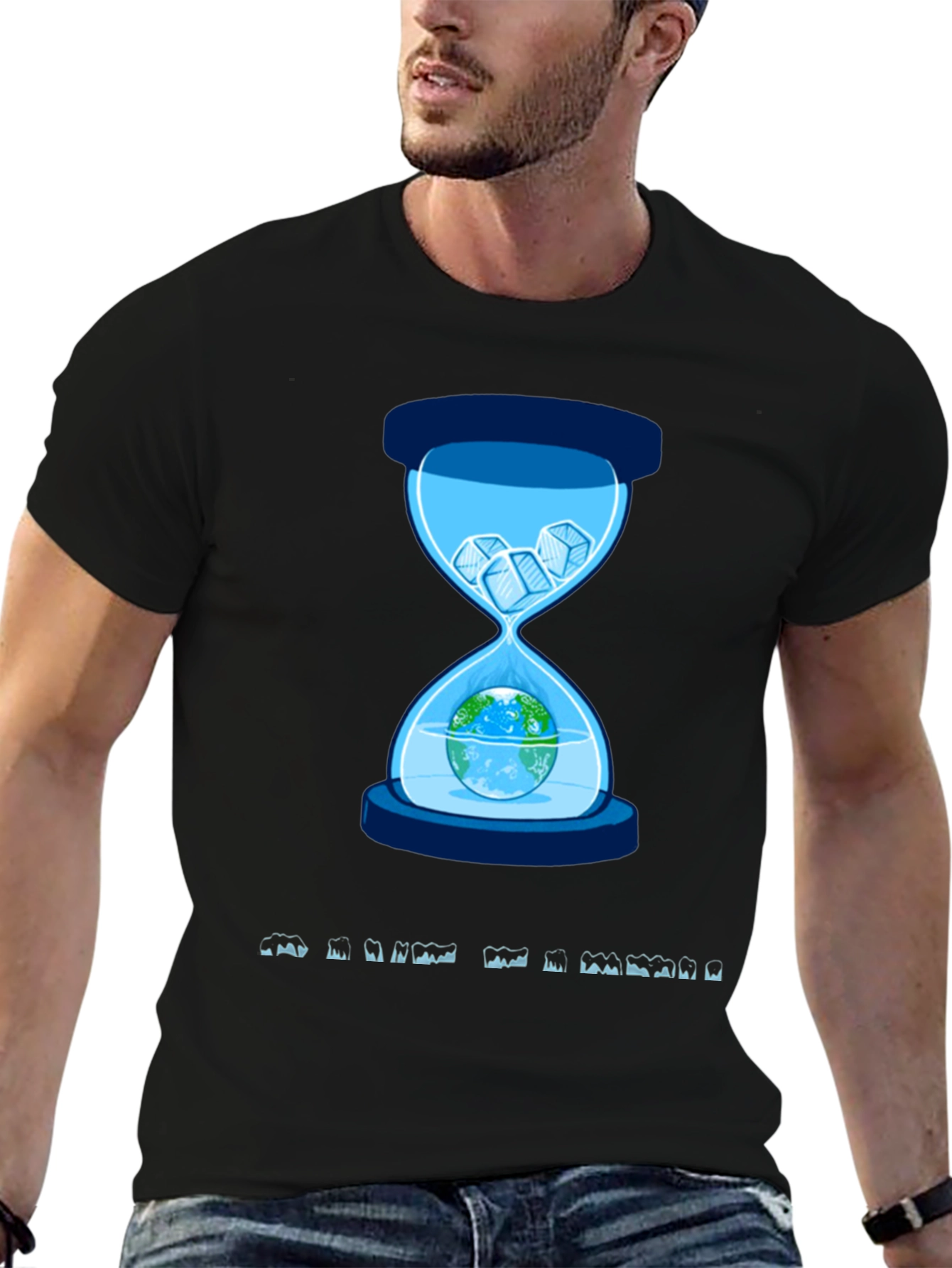 Melting Earth Hourglass Graphic Tee