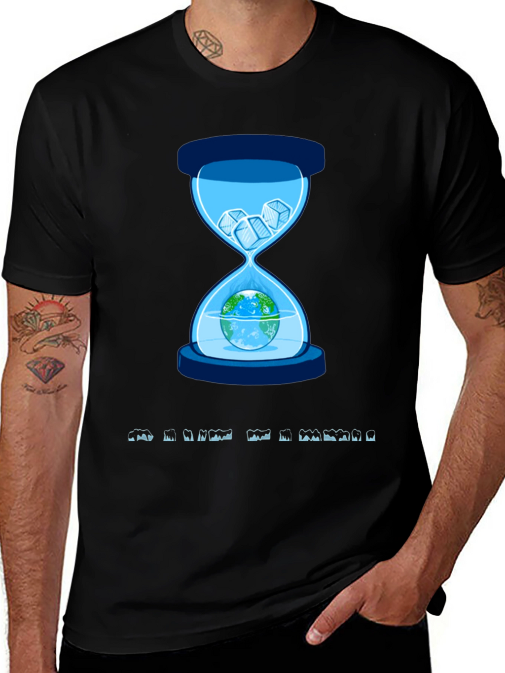 Melting Earth Hourglass Graphic Tee