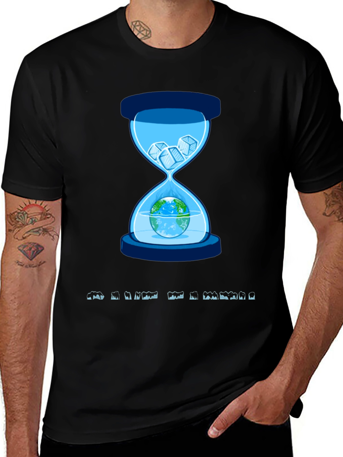 Melting Earth Hourglass Graphic Tee