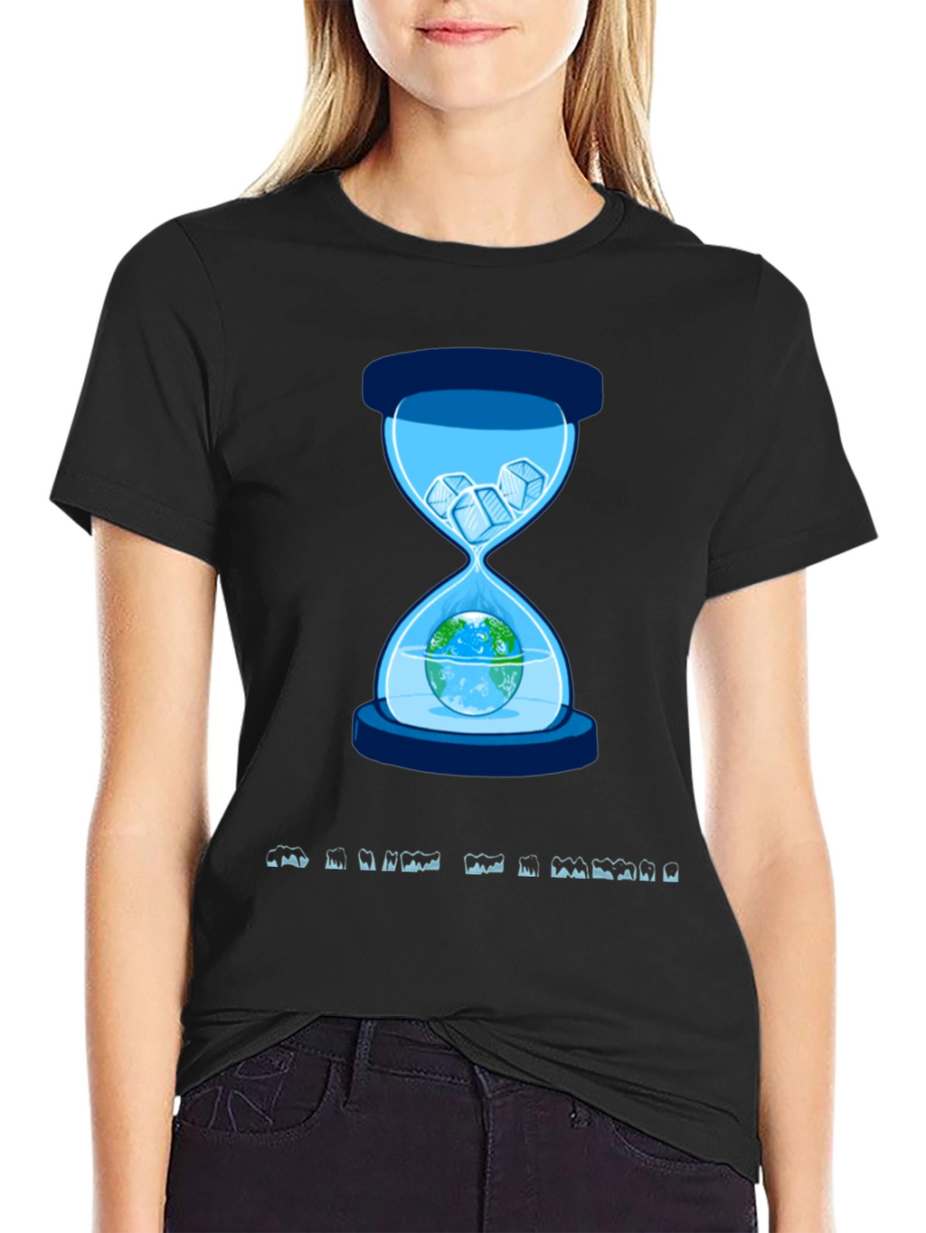 Melting Earth Hourglass Graphic Tee