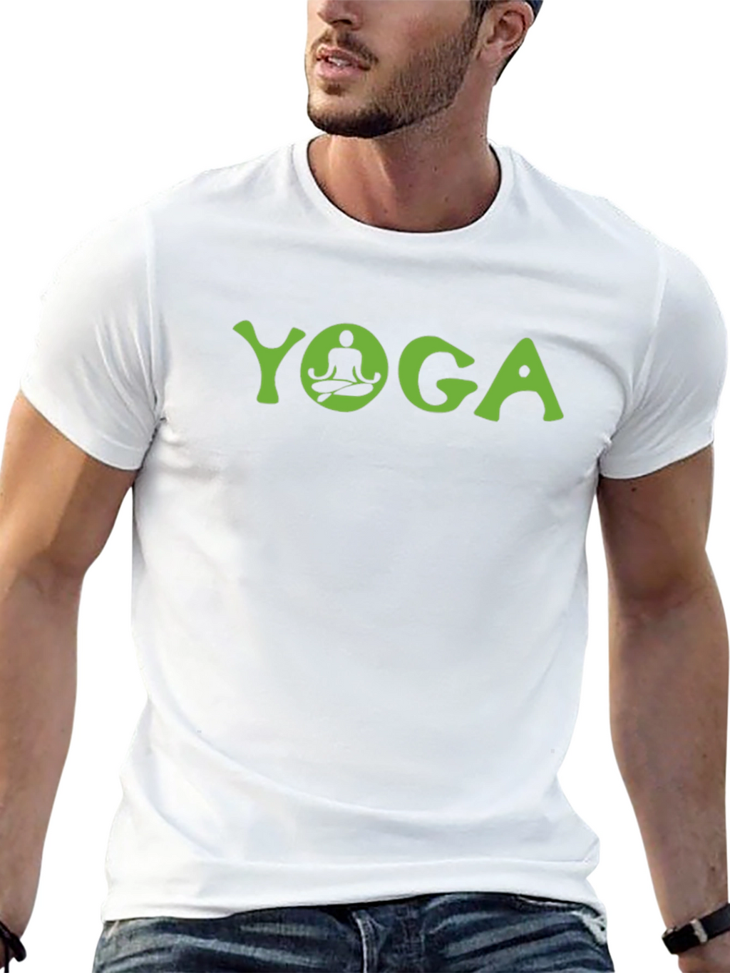 Yoga Graphic Tee - Black Cotton Comfort