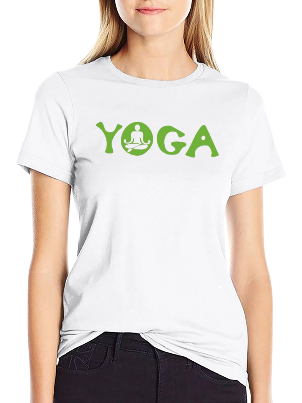 Yoga Graphic Tee - Black Cotton Comfort