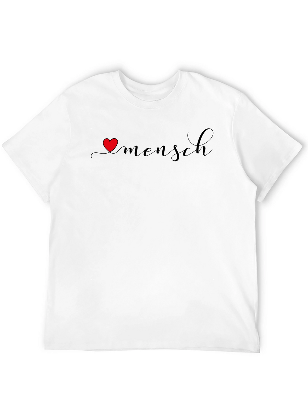 Mensch Graphic Tee - Heart and Script Design
