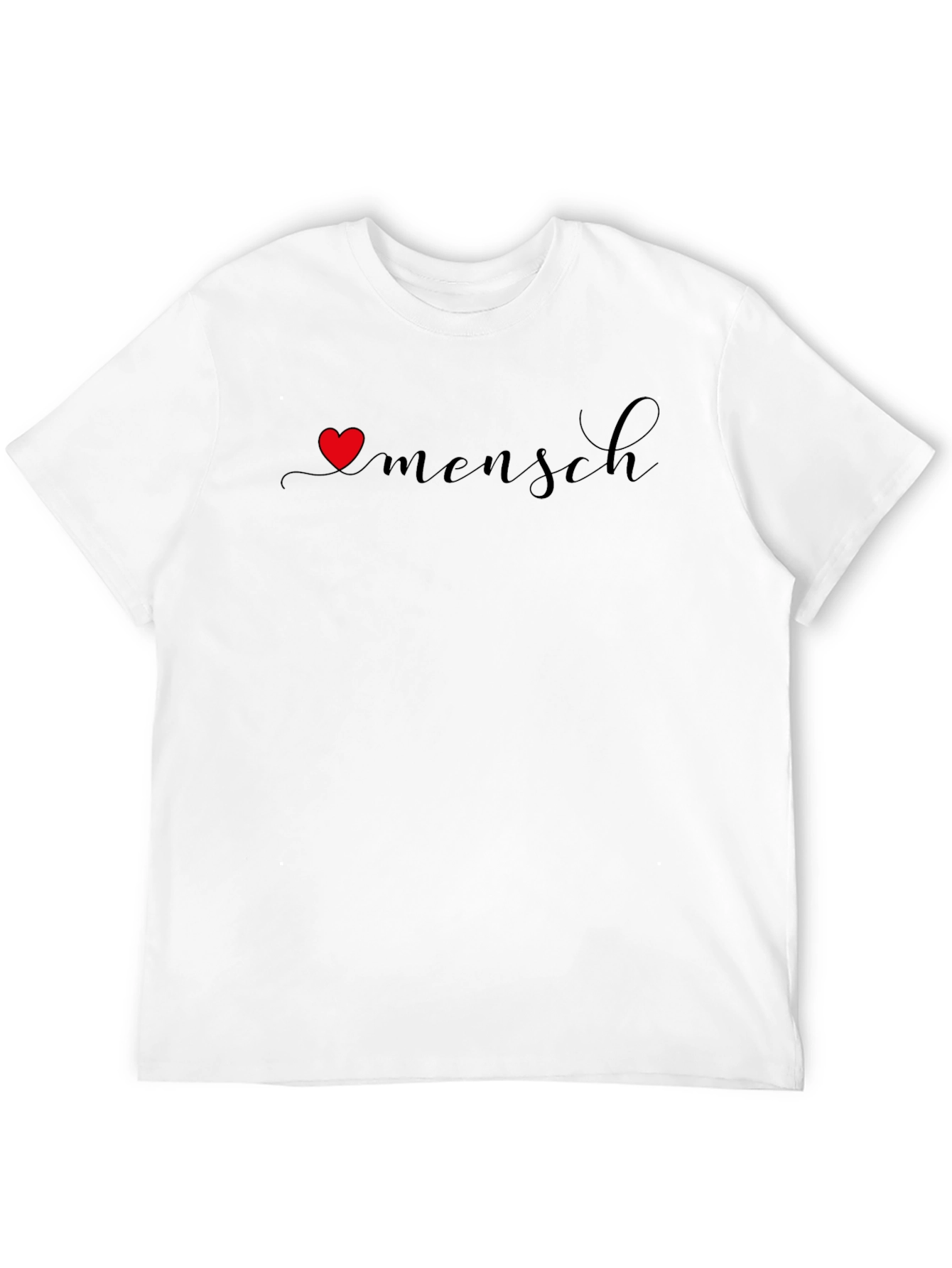 Mensch Graphic Tee - Heart and Script Design