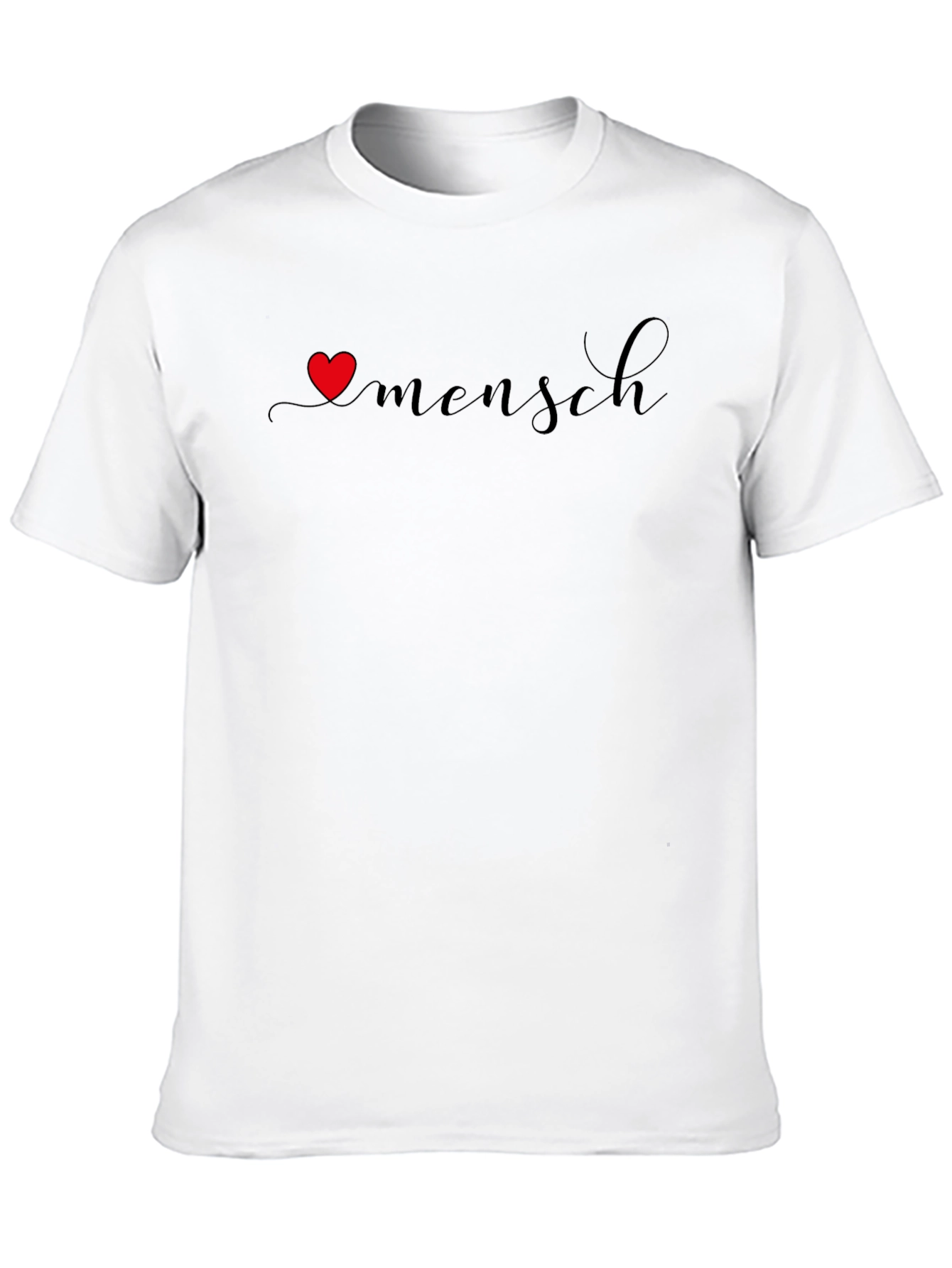 Mensch Graphic Tee - Heart and Script Design
