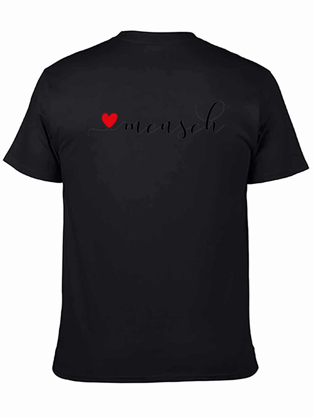 Mensch Graphic Tee - Heart and Script Design
