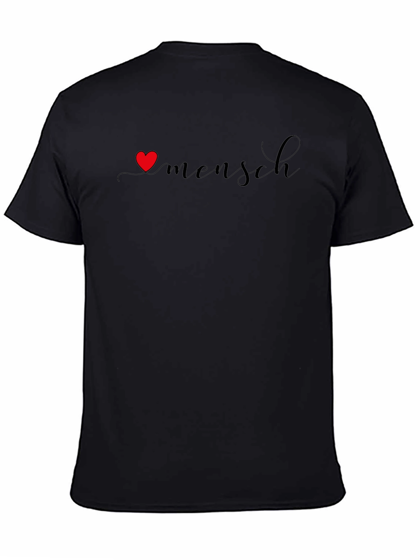 Mensch Graphic Tee - Heart and Script Design