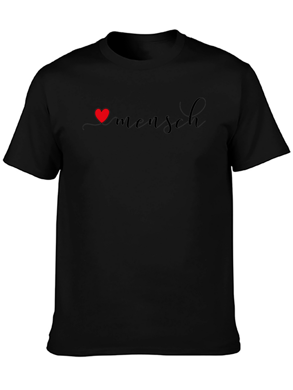 Mensch Graphic Tee - Heart and Script Design