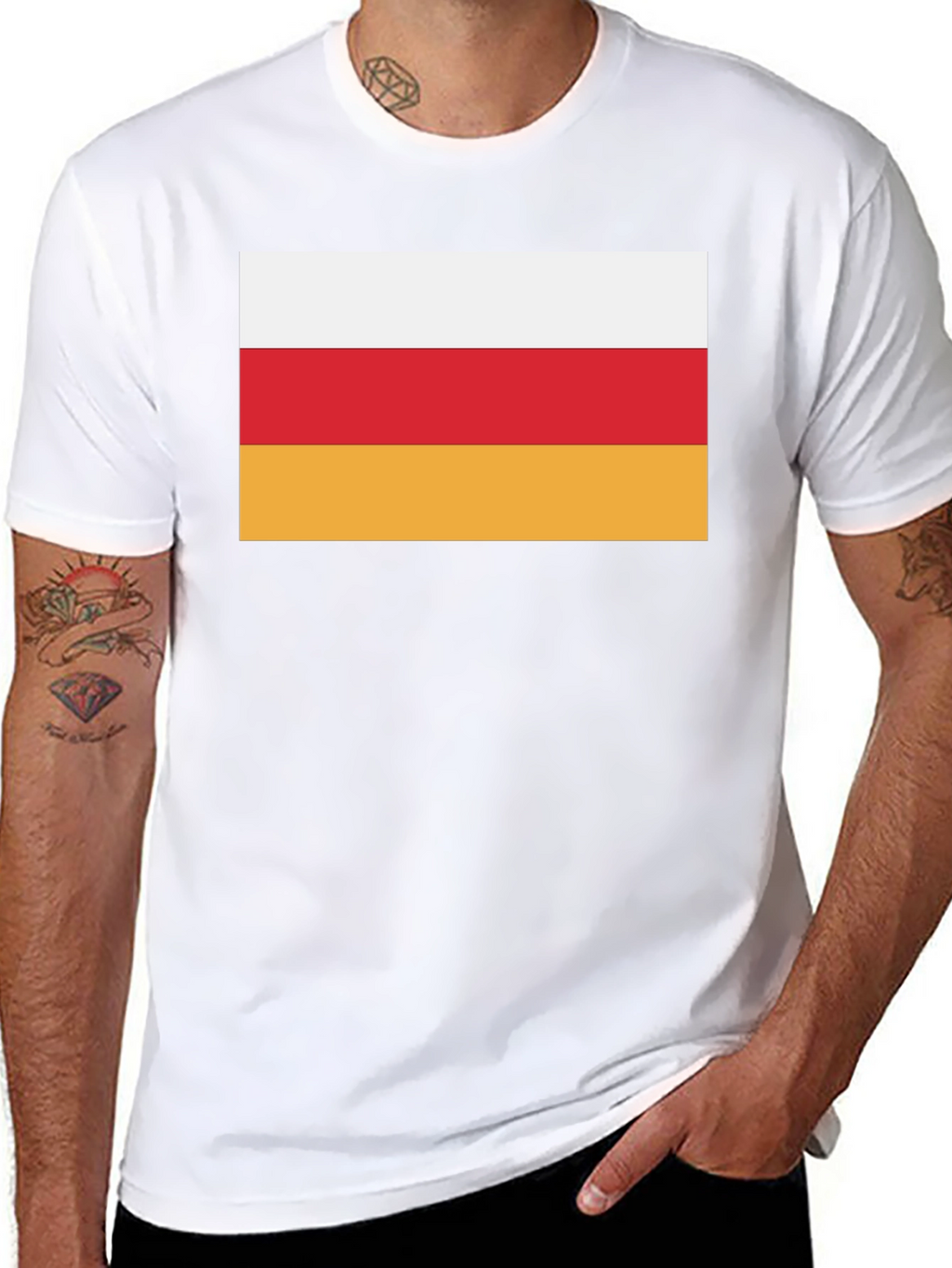Ossetia Flag T-Shirt - Black Cotton Tee