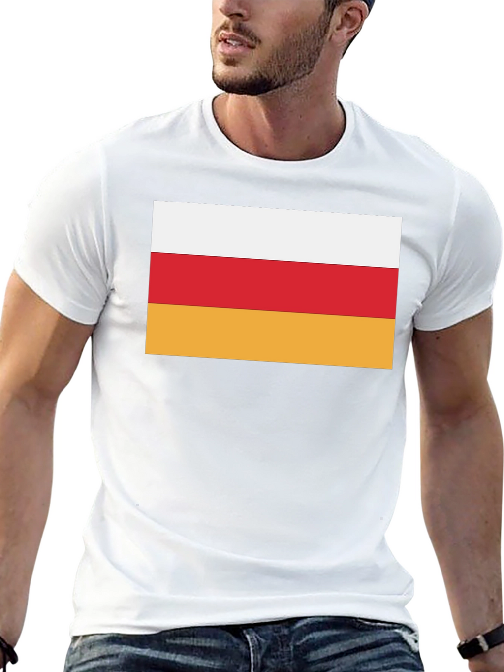 Ossetia Flag T-Shirt - Black Cotton Tee