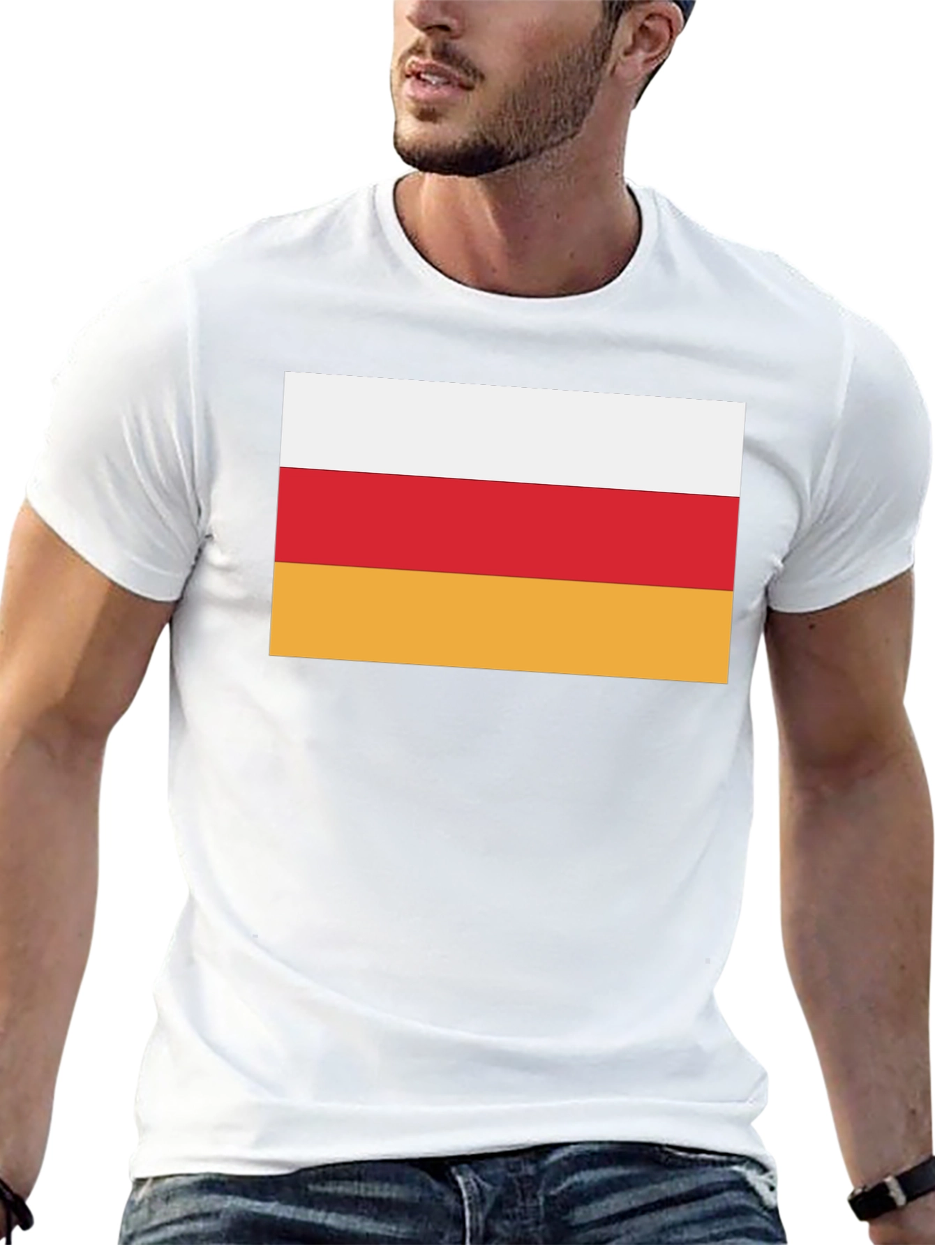 Ossetia Flag T-Shirt - Black Cotton Tee