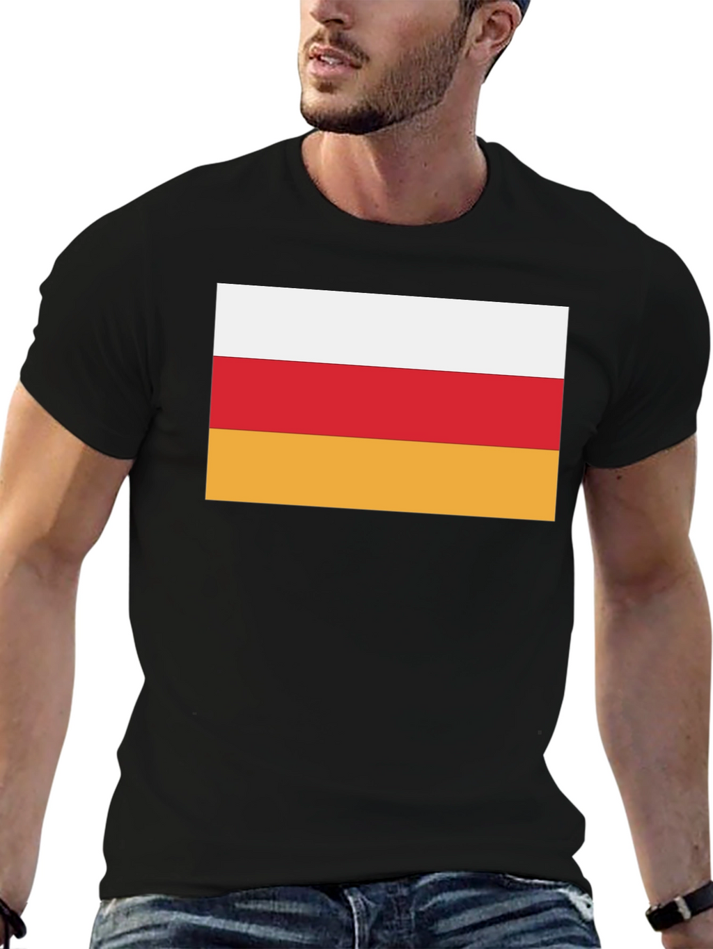 Ossetia Flag T-Shirt - Black Cotton Tee