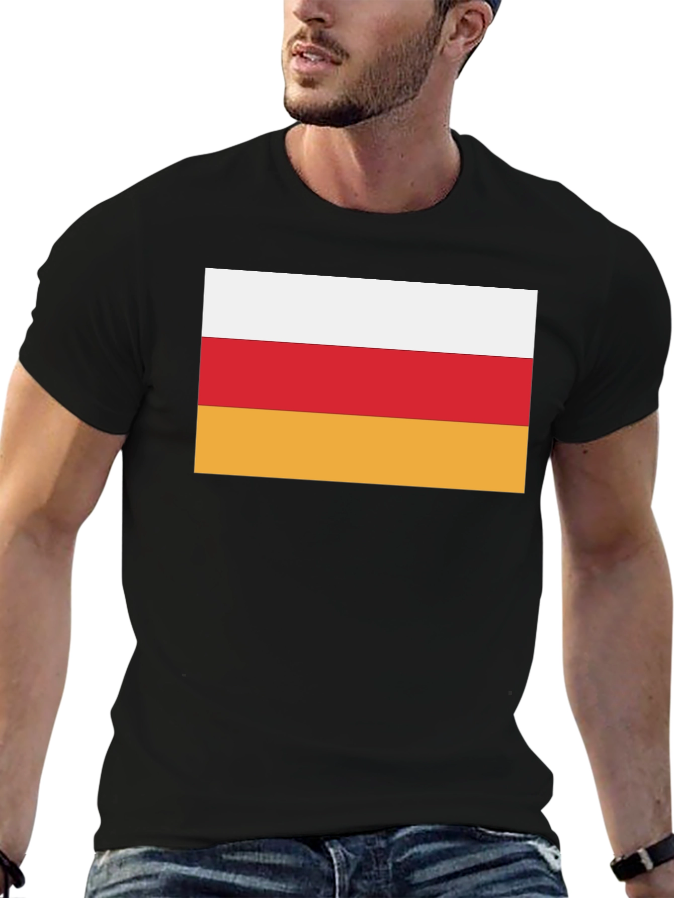 Ossetia Flag T-Shirt - Black Cotton Tee
