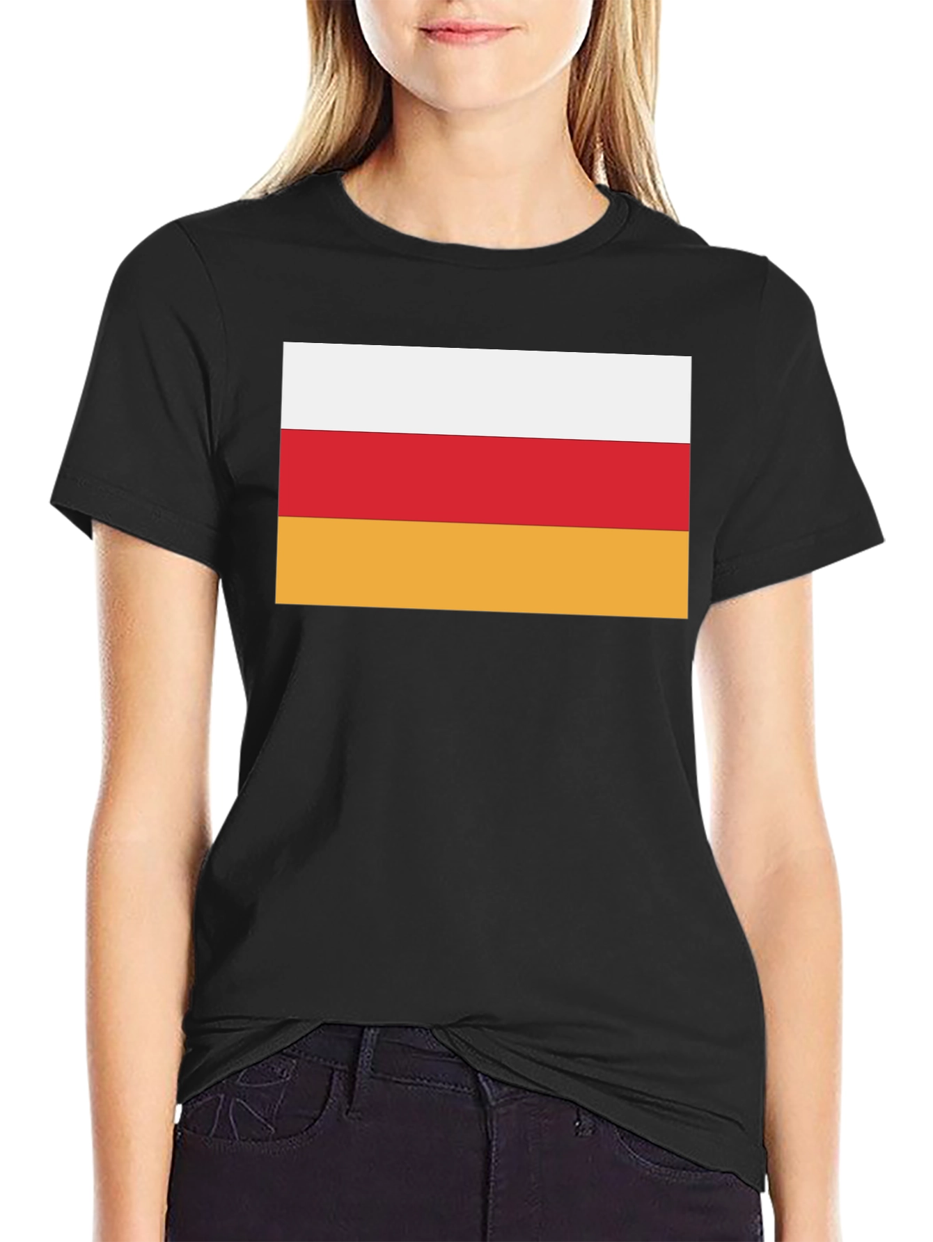 Ossetia Flag T-Shirt - Black Cotton Tee