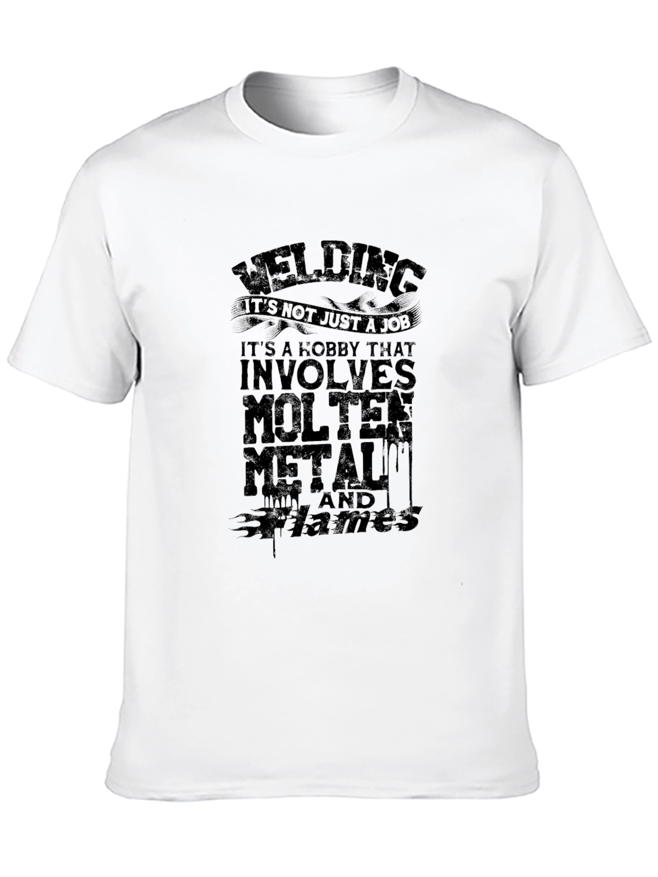 Welding Molten Metal Flames Black T-Shirt