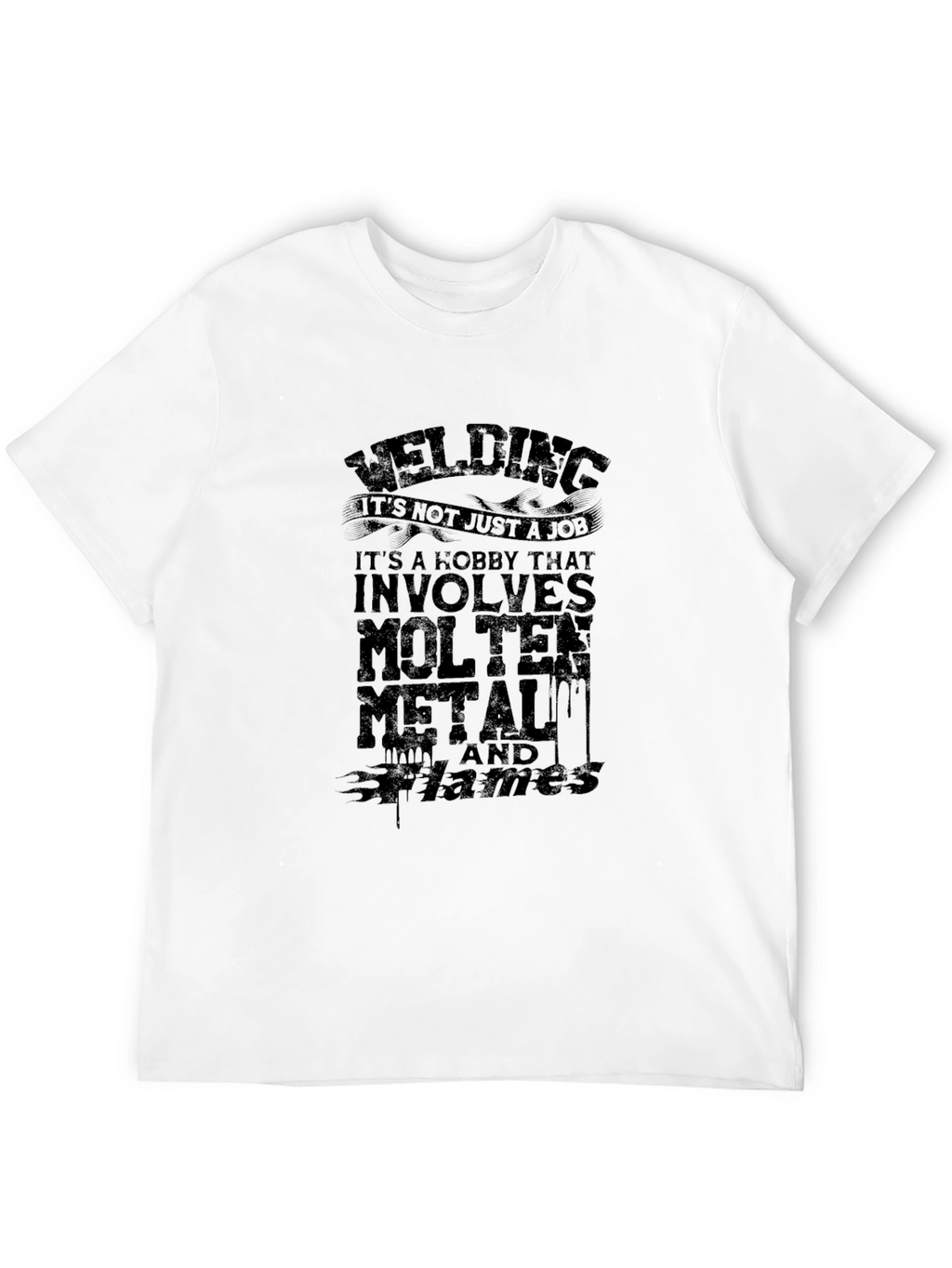 Welding Molten Metal Flames Black T-Shirt