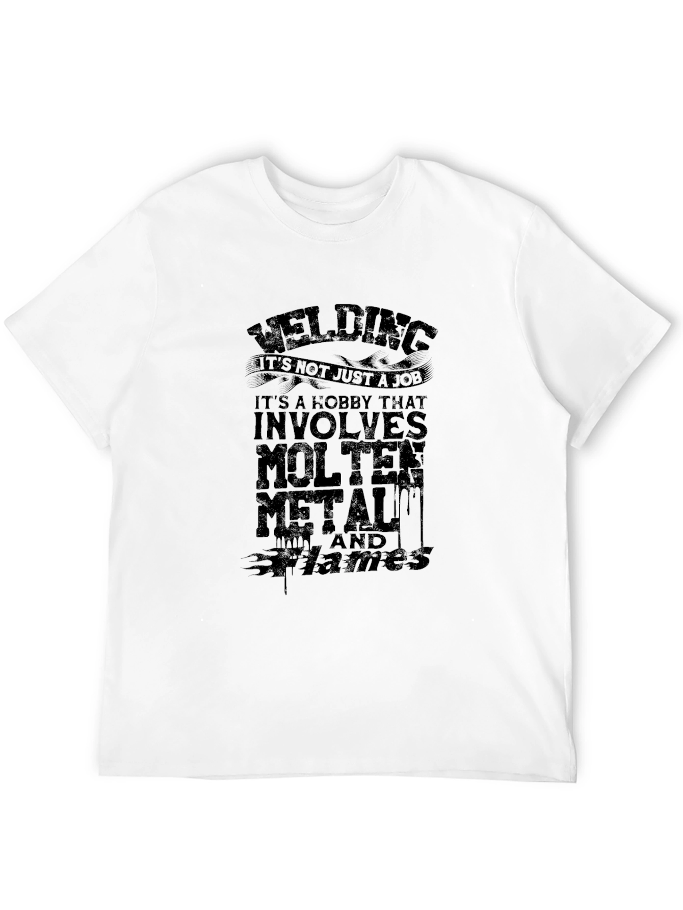 Welding Molten Metal Flames Black T-Shirt