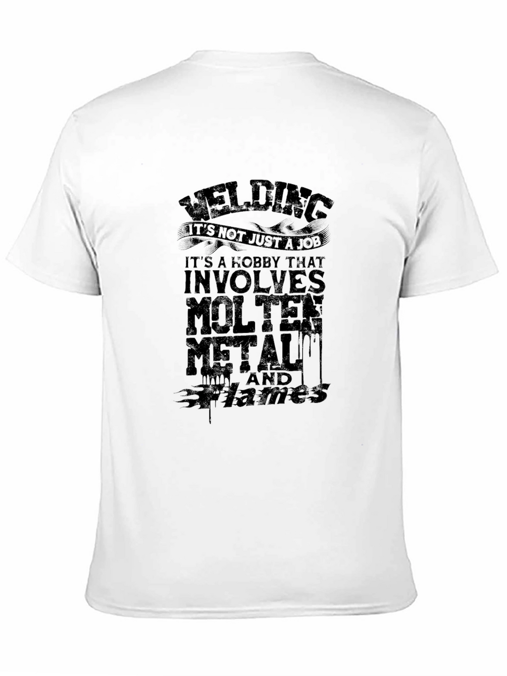 Welding Molten Metal Flames Black T-Shirt
