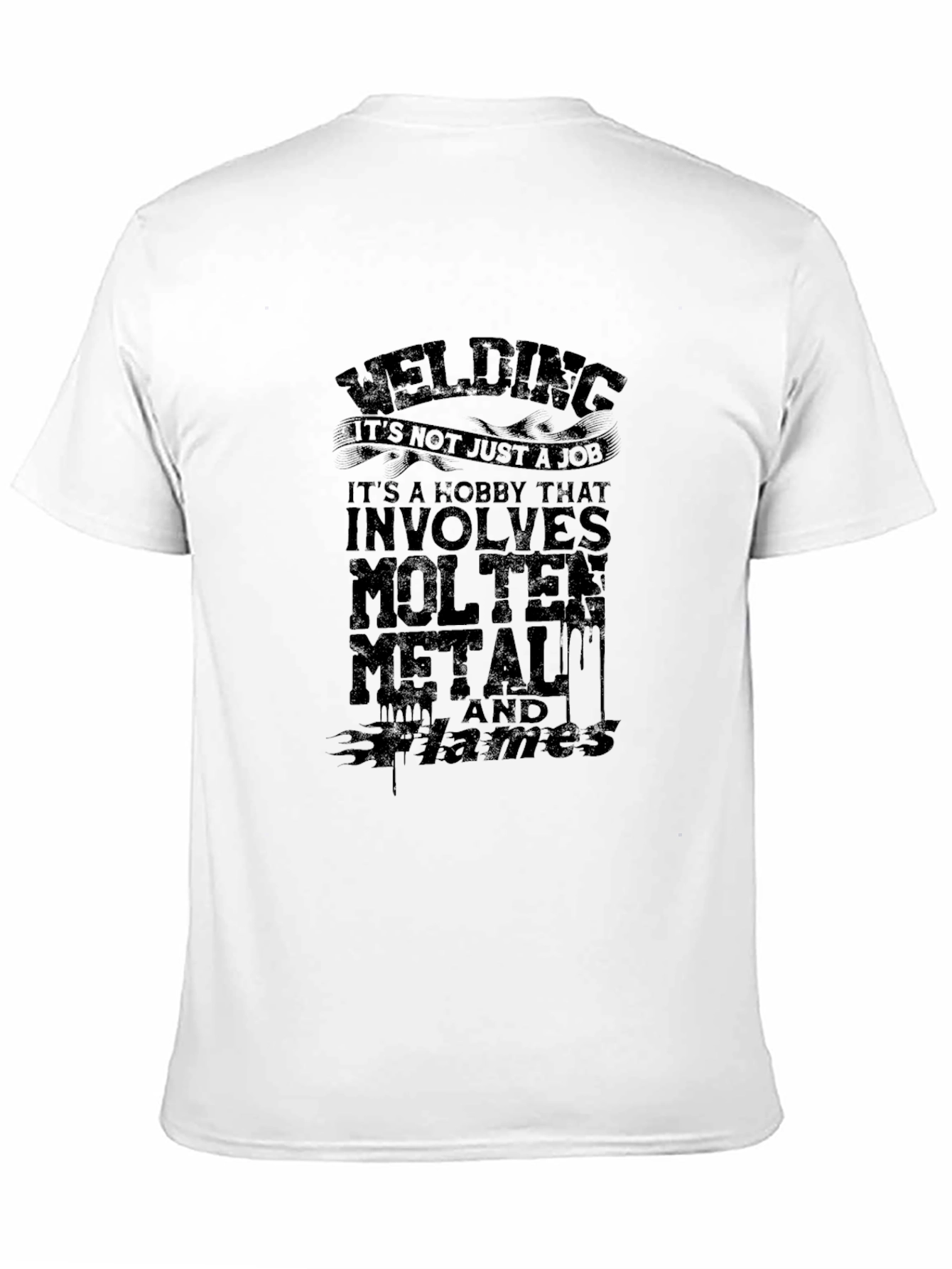 Welding Molten Metal Flames Black T-Shirt