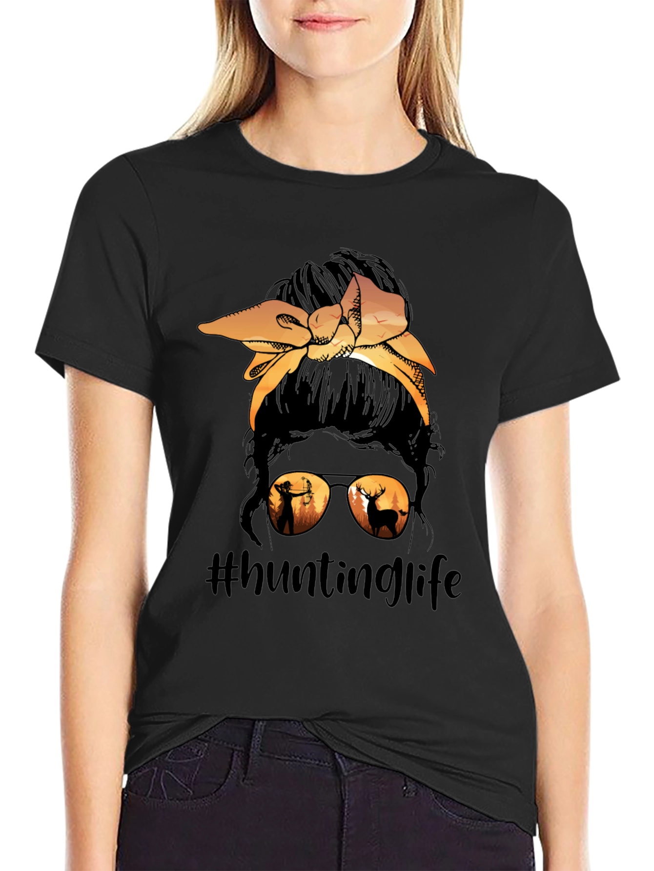 Hunting Life Messy Bun T-Shirt