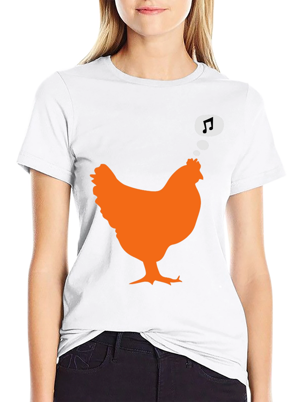 Singing Chicken Graphic Tee - Black