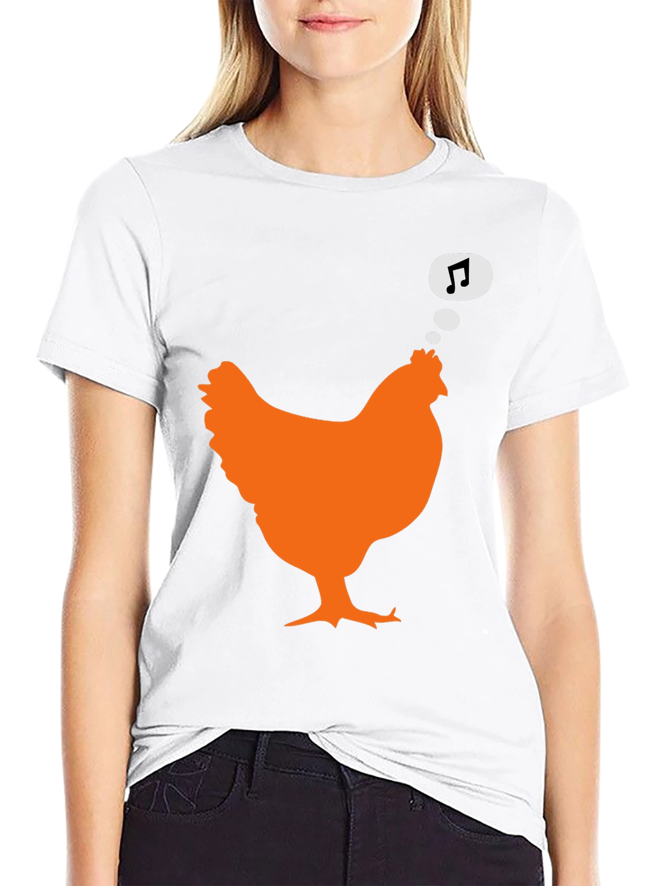 Singing Chicken Graphic Tee - Black