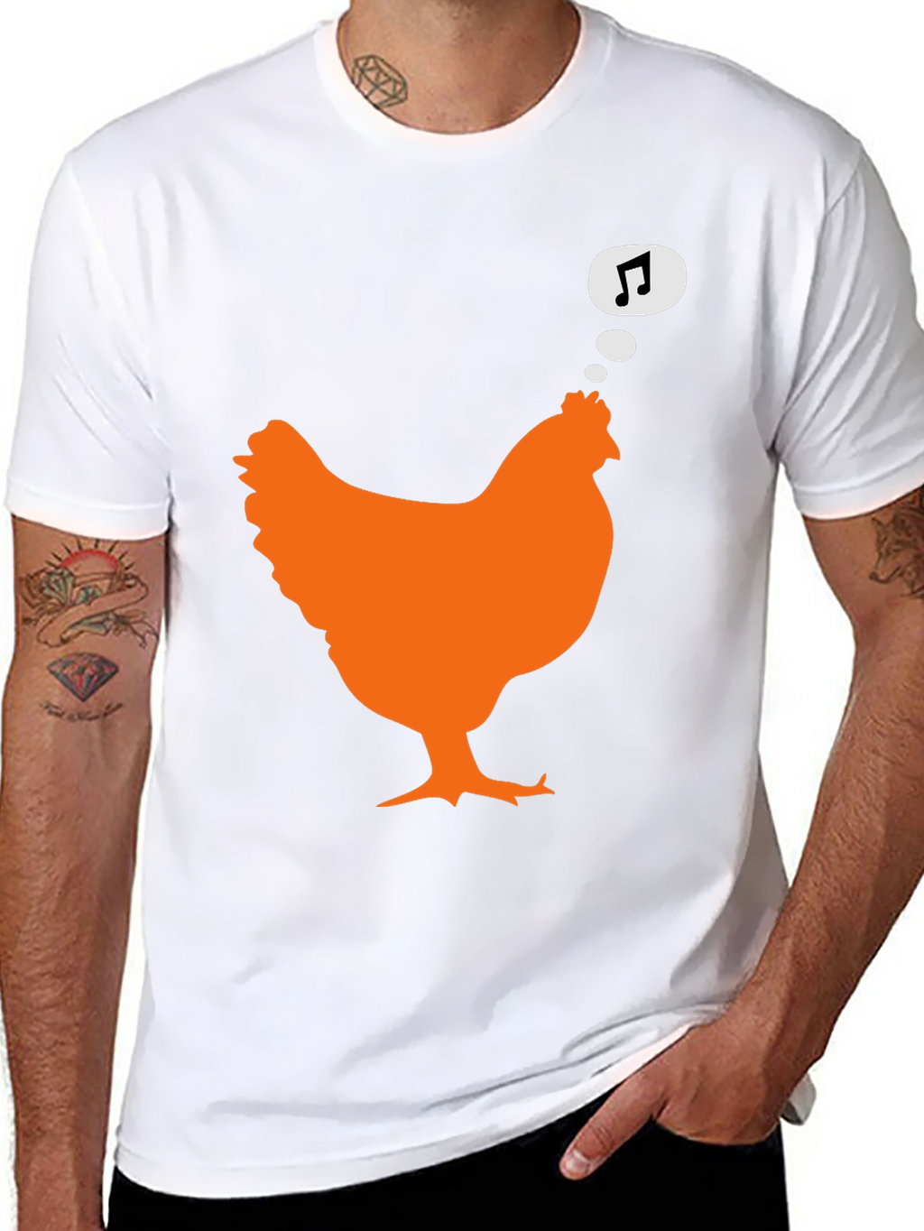 Singing Chicken Graphic Tee - Black