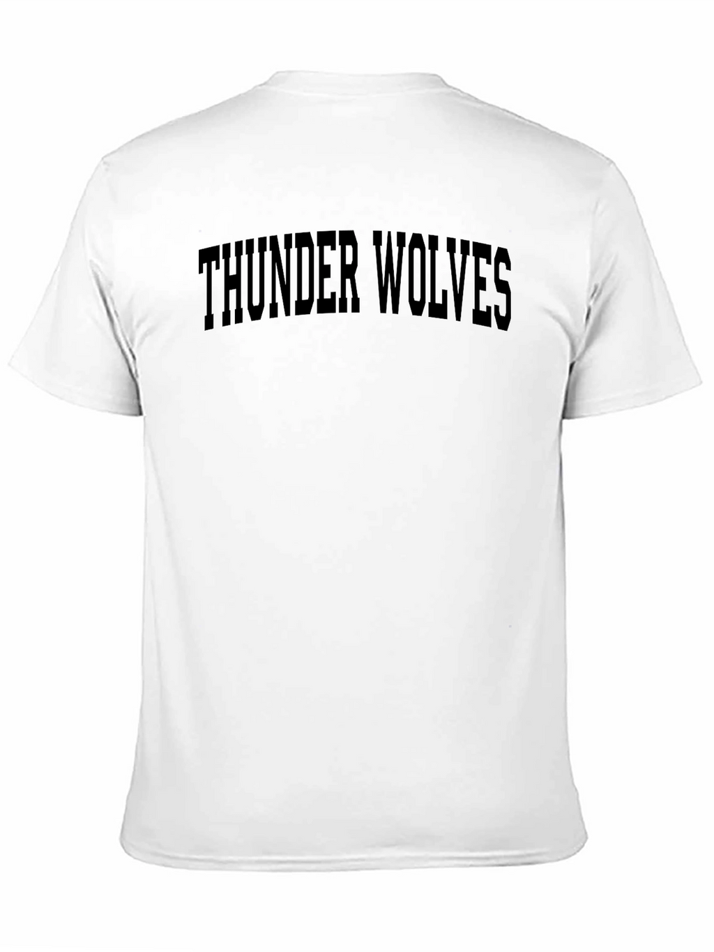 Thunder Wolves Graphic T-Shirt - Black Crew Neck Tee
