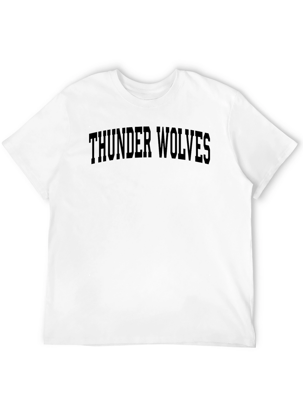 Thunder Wolves Graphic T-Shirt - Black Crew Neck Tee